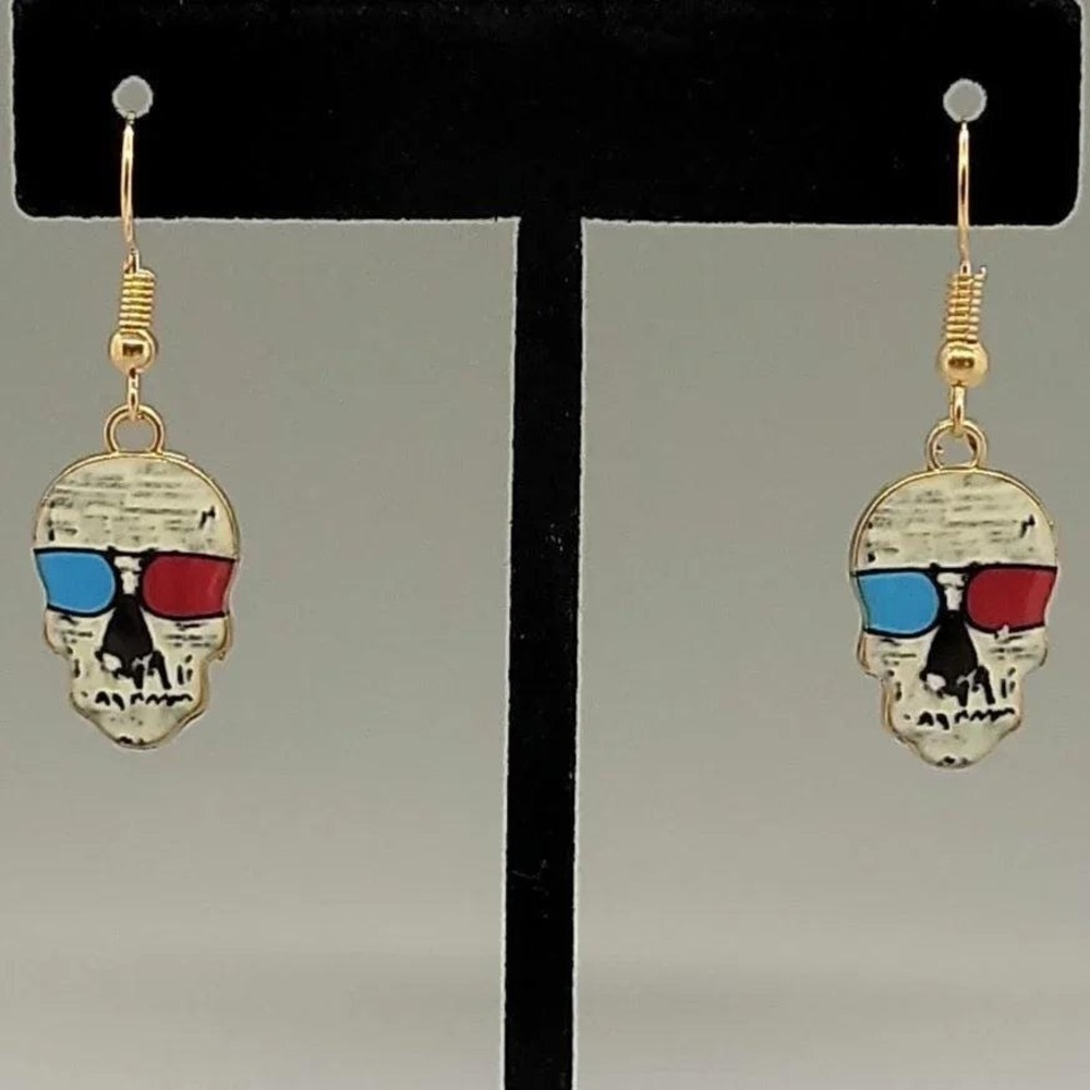 Halloween Sugar Skulls Long Earring, Calavera